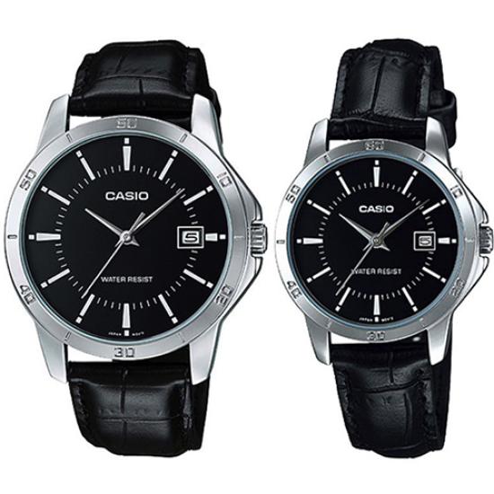 Cặp đôi đồng hồ Casio MTP-V004L-1 & LTP-V004L-1 đơn giản, thanh lịch