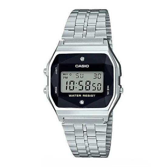 [Đồng hồ Unisex CASIO] A159 silver diamond