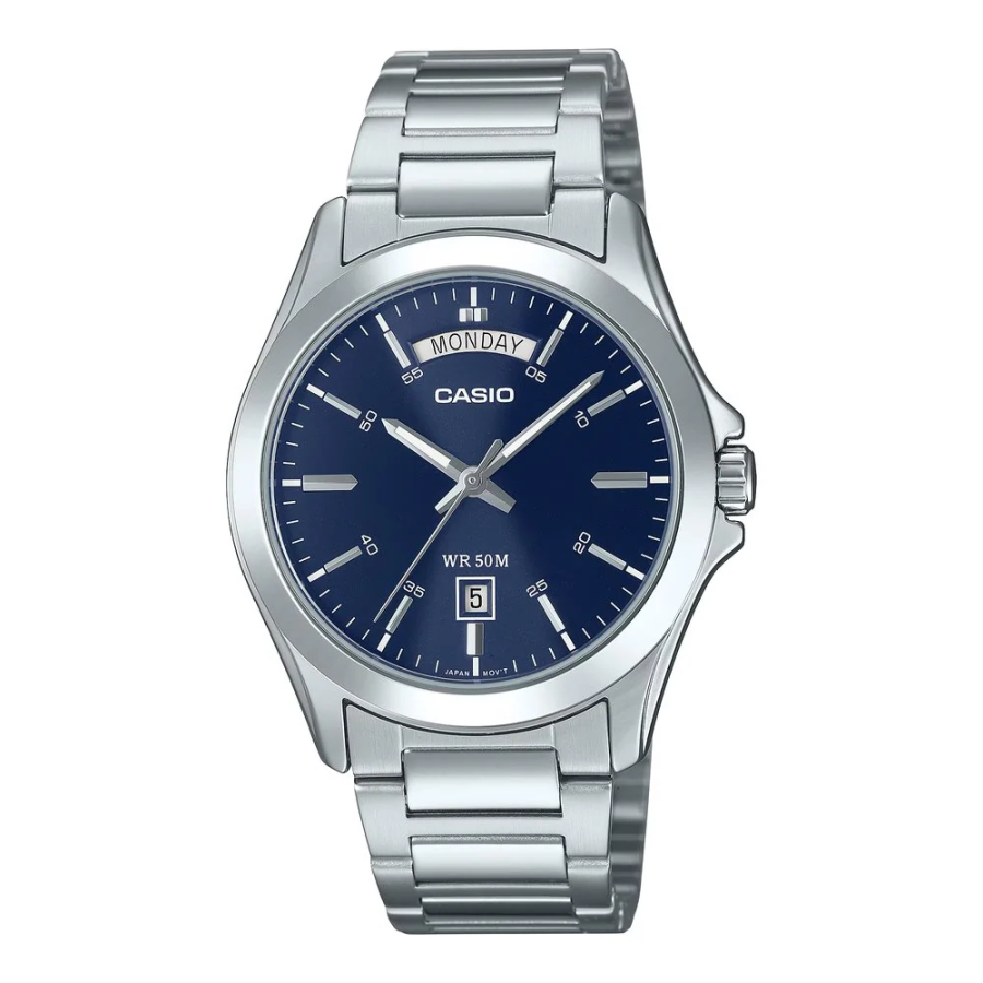 Đồng Hồ Nam Casio MTP-1370D-2A2VDF D&acirc;y Th&eacute;p Mặt Xanh Ch&iacute;nh H&atilde;ng