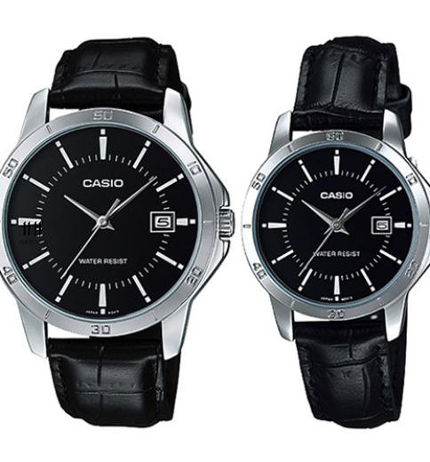 Cặp đôi đồng hồ Casio MTP-V004L-1 & LTP-V004L-1 đơn giản, thanh lịch