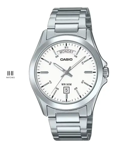 Đồng Hồ Nam Casio MTP-1370D-7A3VDF D&acirc;y Th&eacute;p Mặt Trắng Ch&iacute;nh H&atilde;ng