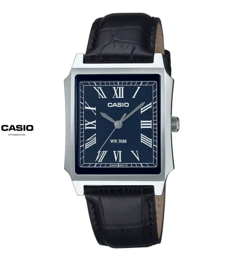 Đồng hồ nam Casio MTP-B190L-2BVDF – Thiết kế Tank dây da cổ điển
