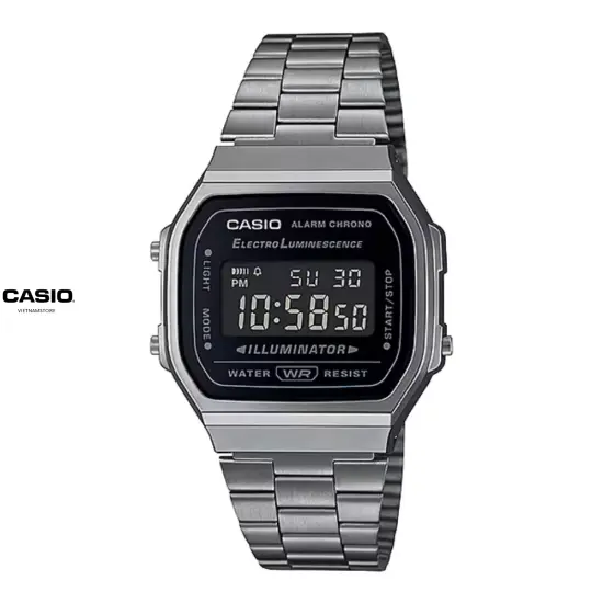 Casio A168WGG-1BDF – Đồng hồ Vintage Illuminator unisex