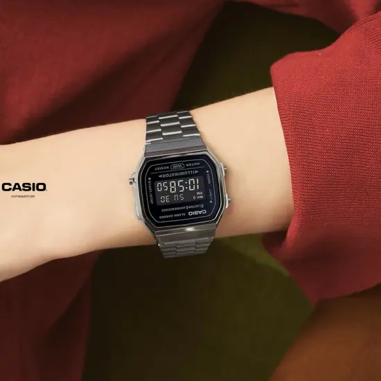 Casio A168WGG-1BDF – Đồng hồ Vintage Illuminator unisex