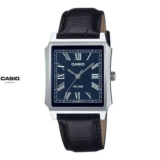 Đồng hồ nam Casio MTP-B190L-2BVDF – Thiết kế Tank dây da cổ điển