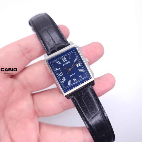 Đồng hồ nam Casio MTP-B190L-2BVDF – Thiết kế Tank dây da cổ điển
