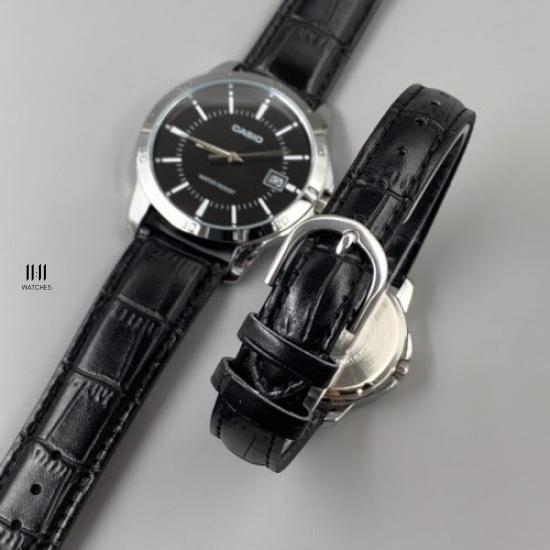 Cặp đôi đồng hồ Casio MTP-V004L-1 & LTP-V004L-1 đơn giản, thanh lịch