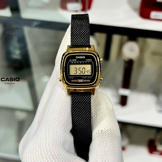 [Đồng hồ Nữ CASIO] A168 & LA670 black gold