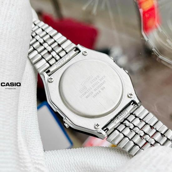 [Đồng hồ Unisex CASIO] A159 silver diamond