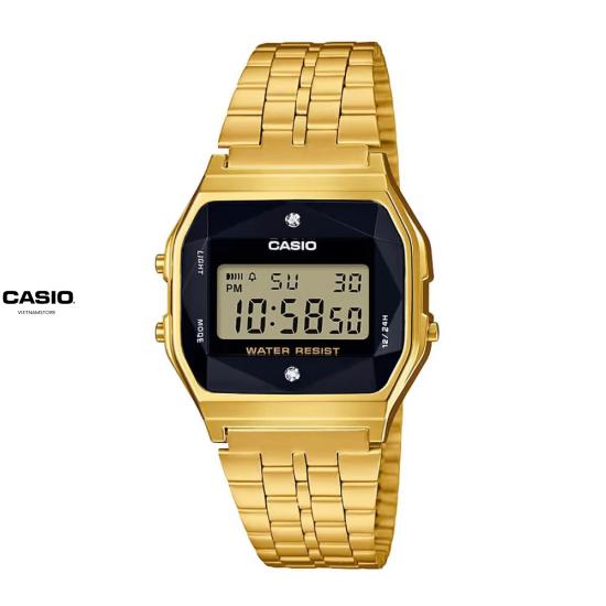 [Đồng hồ Unisex CASIO] A159 gold