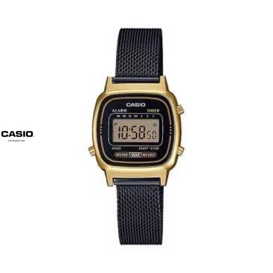 [Đồng hồ Nữ CASIO] A168 & LA670 black gold