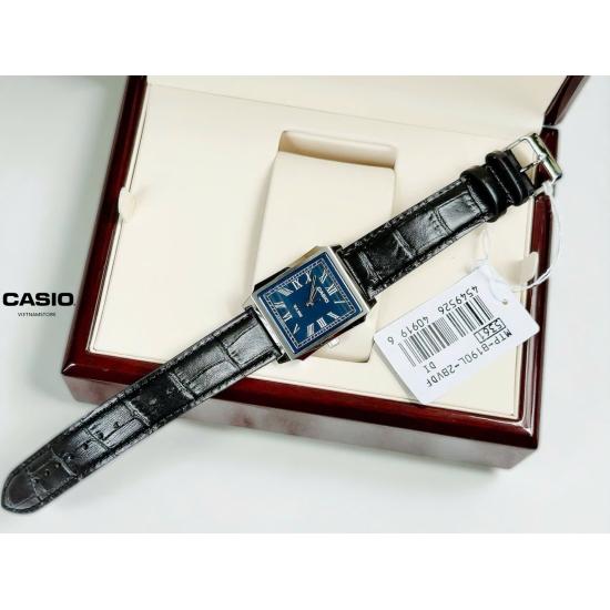 Đồng hồ nam Casio MTP-B190L-2BVDF – Thiết kế Tank dây da cổ điển