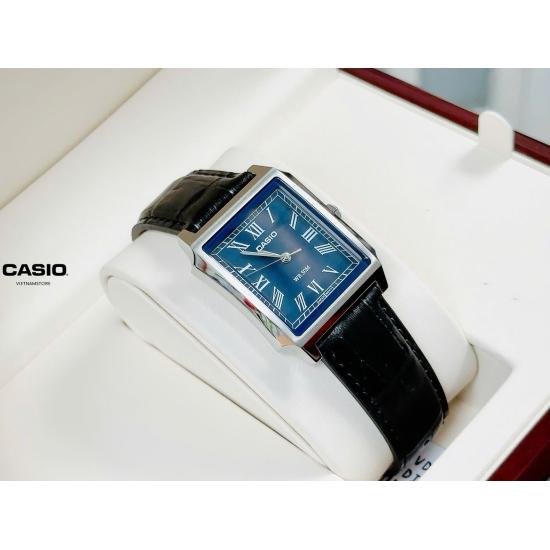 Đồng hồ nam Casio MTP-B190L-2BVDF – Thiết kế Tank dây da cổ điển